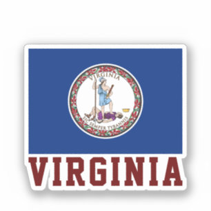 Statlig flagga i Virginia Klistermärken