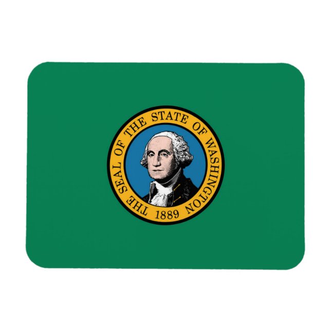 Statlig flagga i Washington, Förenta staterna Magnet (Horisontell)