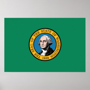 Statlig flagga i Washington, Förenta staterna Poster