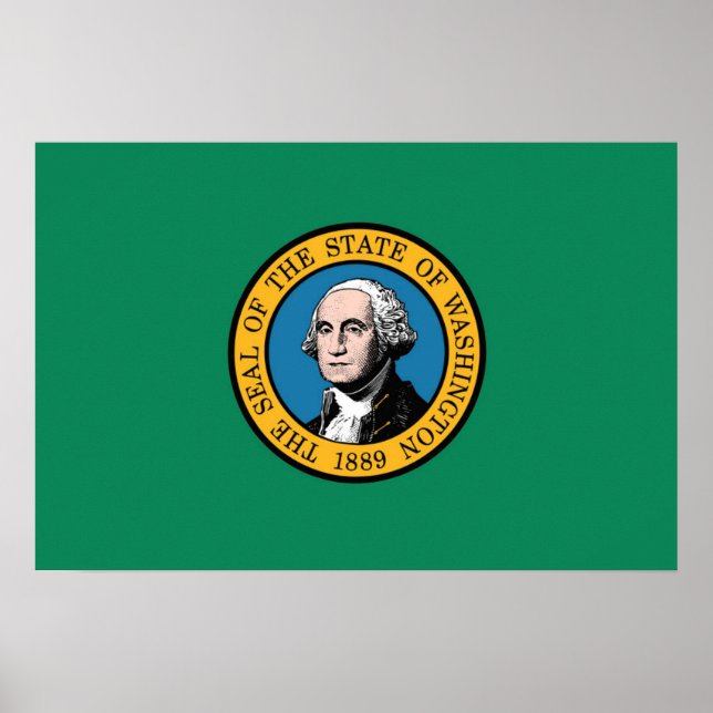 Statlig flagga i Washington, Förenta staterna Poster (Framsidan)