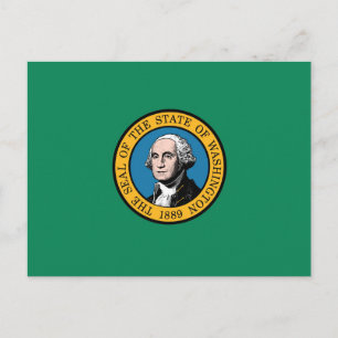 Statlig flagga i Washington, Förenta staterna Vykort