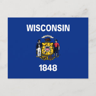 Statlig flagga i Wisconsin Vykort