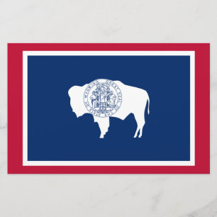 Statlig flagga i Wyoming Brevpapper