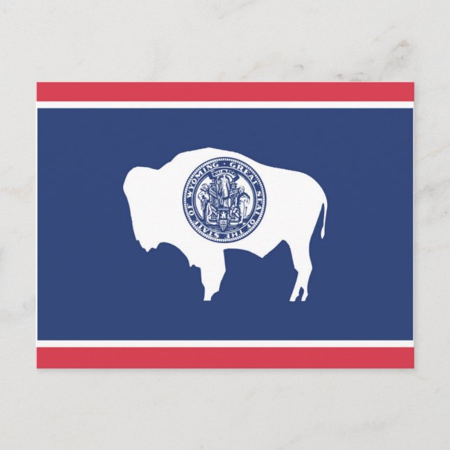 Statlig flagga i Wyoming, Förenta staterna Vykort (Framsida)