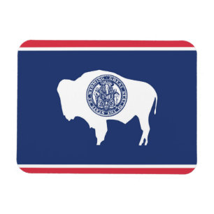 Statlig flagga of Wyoming, Förenta staterna Magnet
