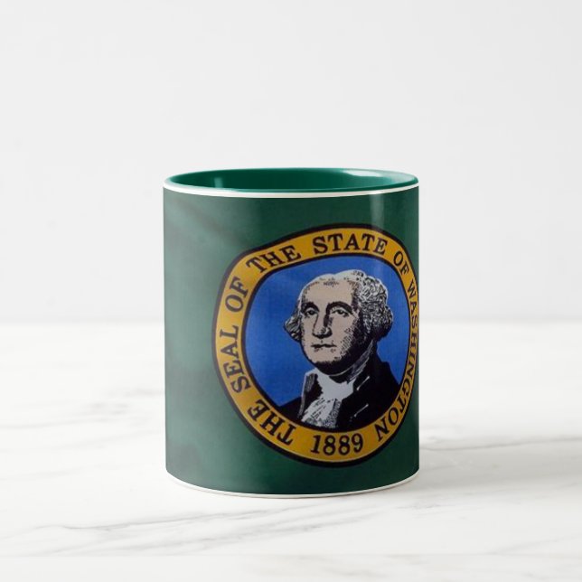 Statlig flagga Washington Mugg (Center)
