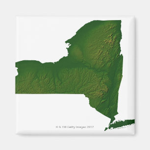 Statlig karta av New York Magnet