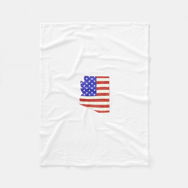 Statlig karta för Arizona USA silhouette Fleecefilt (Framsidan)