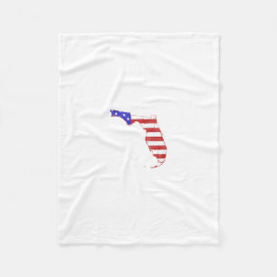 Statlig karta för Florida USA silhouette Fleecefilt