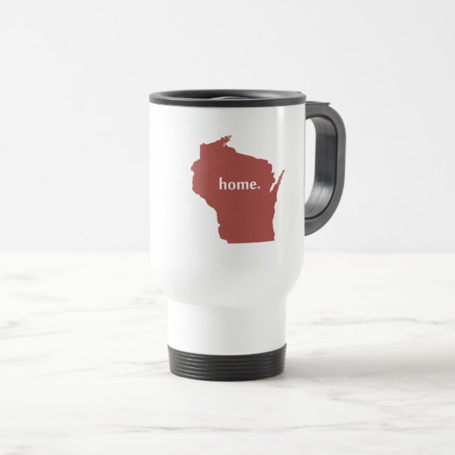 Statlig karta Wisconsin för hem- silhouette Resemugg (Framsida höger)