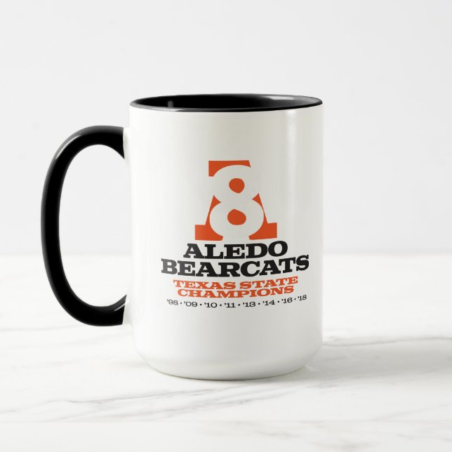 Statlig mästare "A8" - 15oz för Aledo Bearcat Mugg (Vänster)