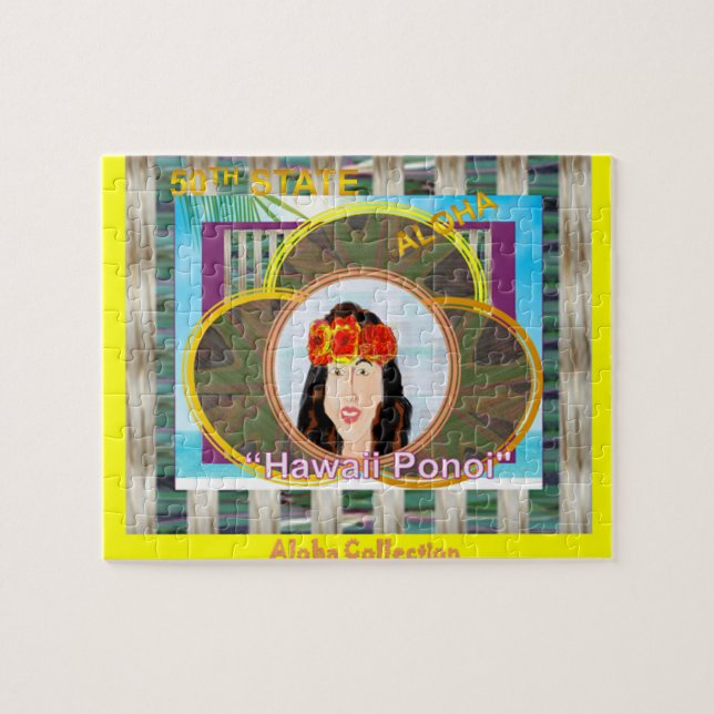 Statlig sång: "är Hawaii Ponoi.",  ~-pussel Pussel (Horisontell)