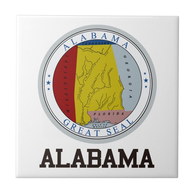 Statliga Alabama förseglar Kakelplatta (Framsidan)