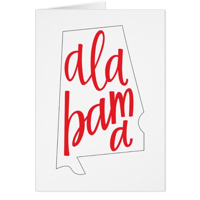 Statliga Alabama skisserar Hälsningskort (Framsidan)