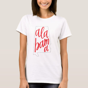 Statliga Alabama skisserar T Shirt