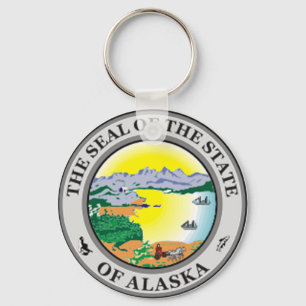 Statliga Alaska förseglar Keychain Nyckelring