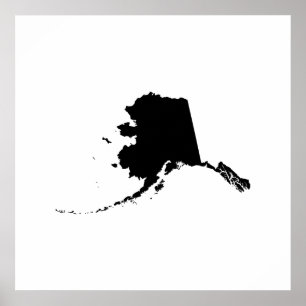 Statliga Alaska skisserar Poster