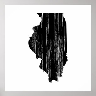 Statliga bekymrade Illinois skisserar Poster