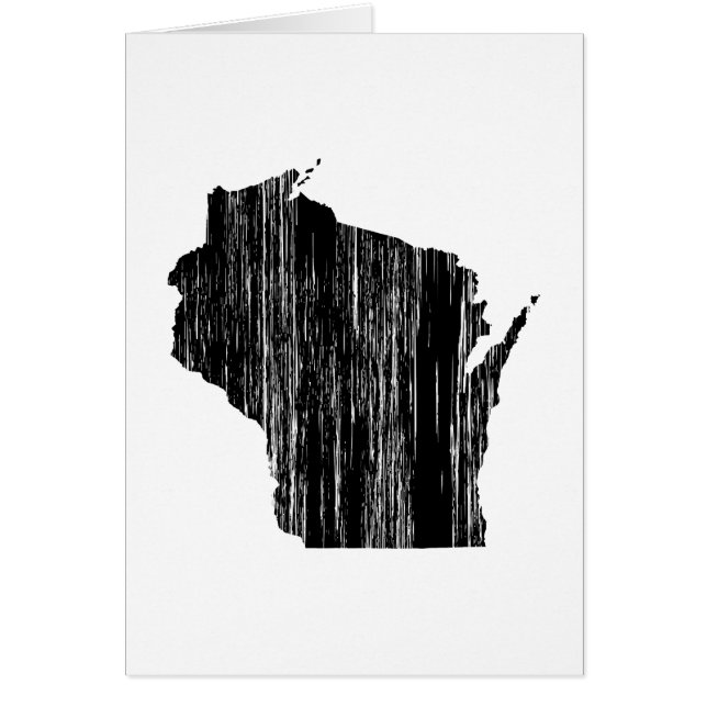 Statliga bekymrade Wisconsin skisserar Hälsningskort (Framsidan)