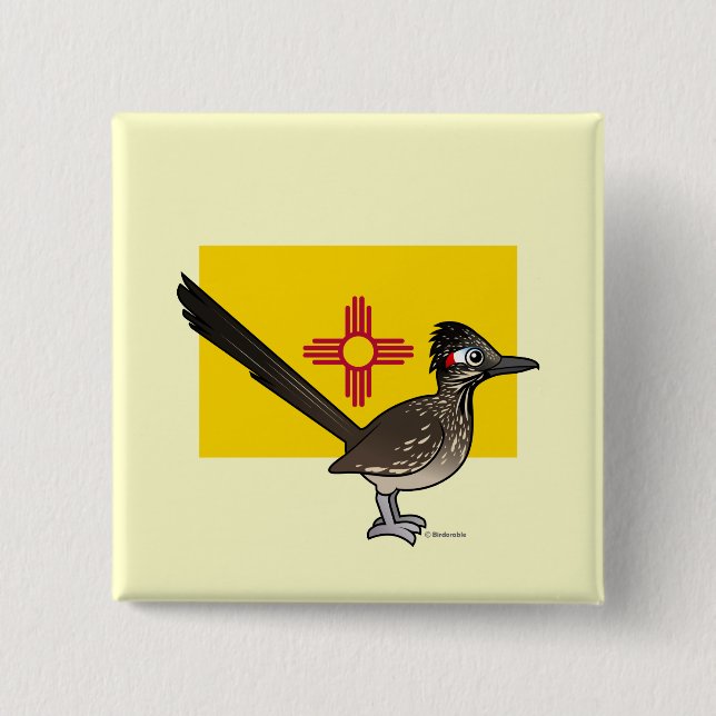 Statliga Birdorable av nytt - mexico: Roadrunner Knapp (Framsida)