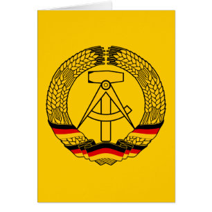 Statliga den East Germany vapenskölden/Deutschlan Hälsningskort