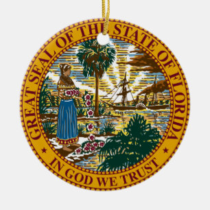 Statliga Florida förseglar Julgransprydnad Keramik