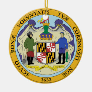 Statliga Maryland förseglar Julgransprydnad Keramik