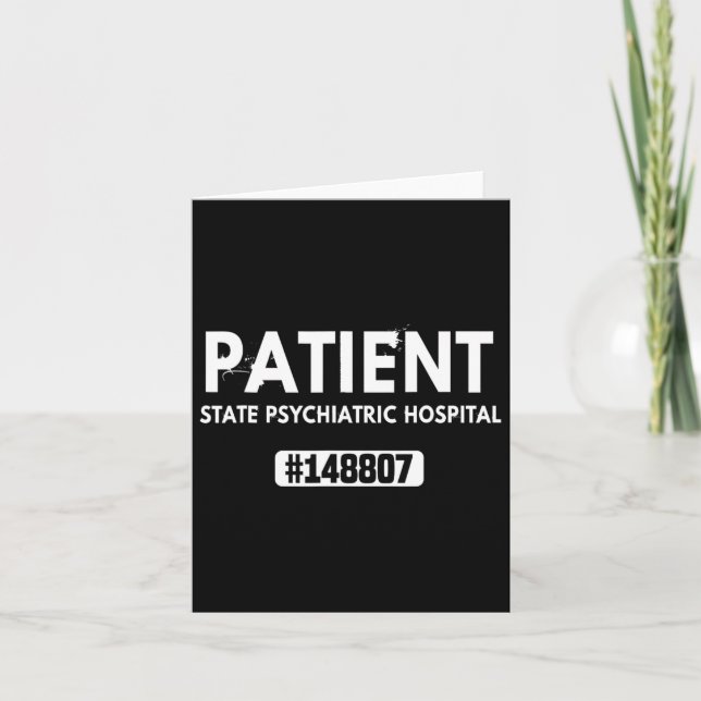 Statliga Psykiatriska Sjukhusets Patient Halloween Kort (Framsida)