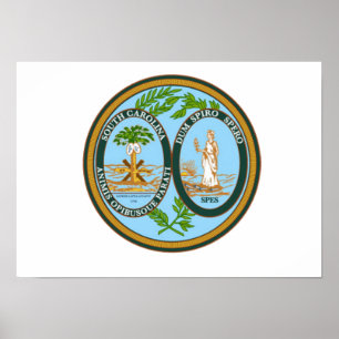 Statliga South Carolina förseglar Poster