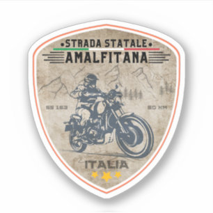 Statliga vägen 163 Amalfitana italienska apls Klistermärken