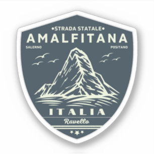 Statliga vägen 163 Amalfitana italienska apls  Klistermärken