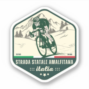 Statliga vägen 163 Amalfitana italienska apls Klistermärken
