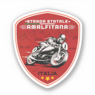 Statliga vägen 163 Amalfitana italienska gåvor Klistermärken