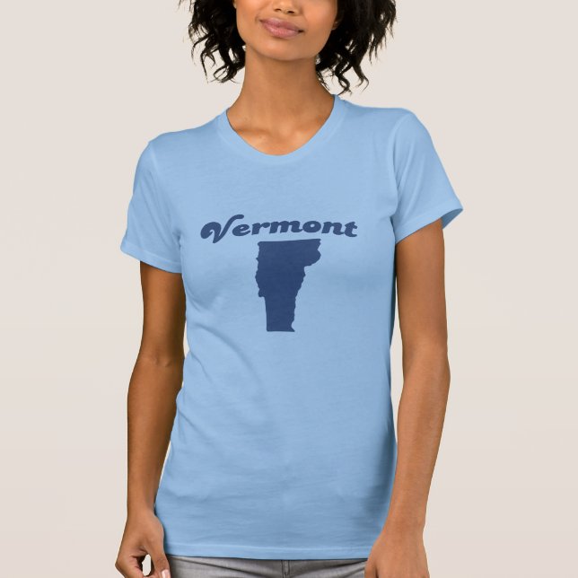 Statliga VERMONT blått Tee (Framsida)