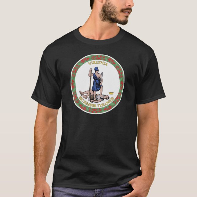 Statliga Virginia förseglar T-shirt (Framsida)