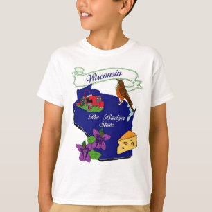Statliga Wisconsin T Shirt