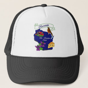 Statliga Wisconsin Truckerkeps