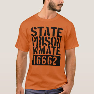 Statligt fängelse Inmate Funny Jail Halloween Cost T Shirt