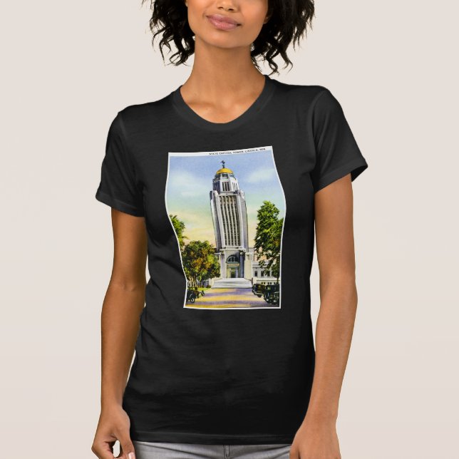 Statligt huvudstadtorn, Lincoln, Nebraska T-shirt (Framsida)