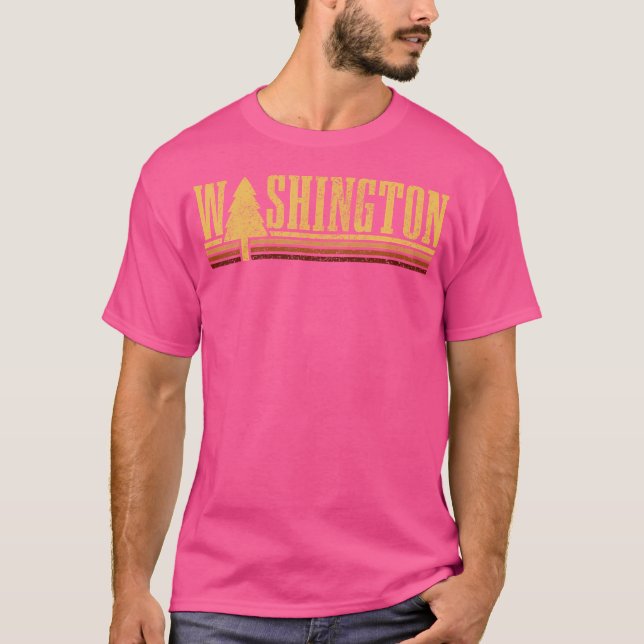 Statligt pris för Camping Hiking i Washington Vint T Shirt (Framsida)