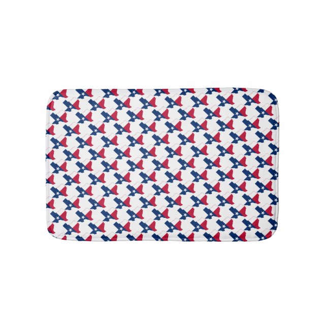 Statsdekoration för TEXAS KARTA Lone Star Badrumsmatta (Framsidan)