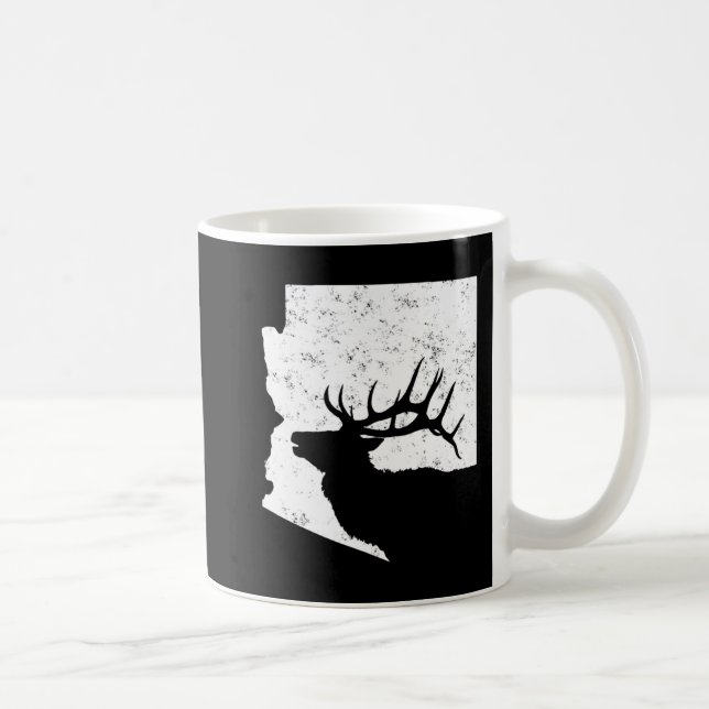 Statsformen Arizona Elk Hunting Bull Elk AZ Kaffemugg (Höger)