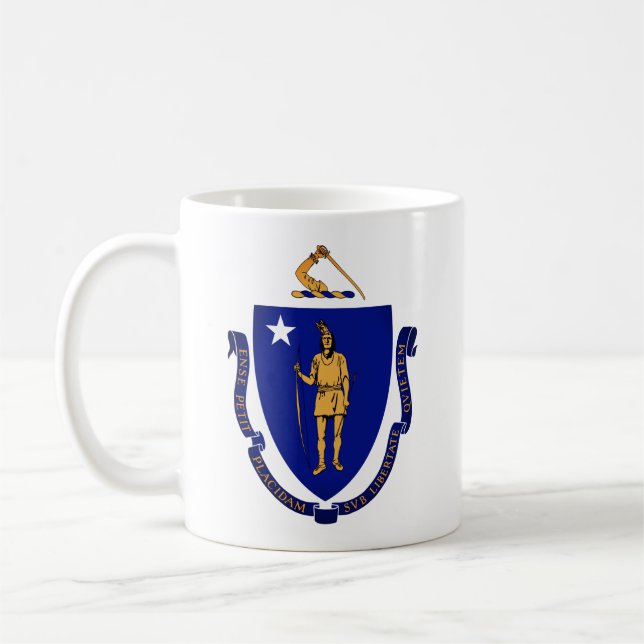 Statsförsegling av Massachusetts Kaffemugg (Vänster)