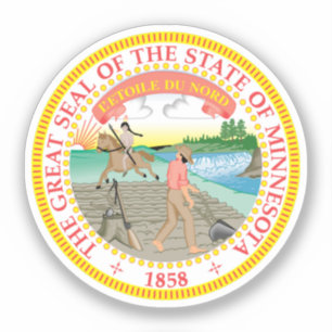 Statsförseglingen Minnesota Klistermärken