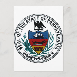 Statsförseglingen Pennsylvania Vykort