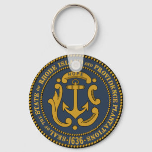 Statsförseglingen Rhode island Nyckelring
