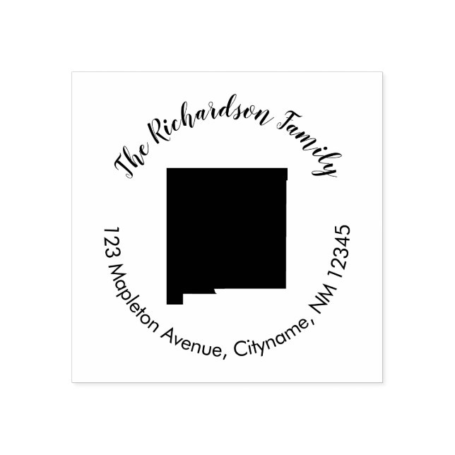 Statsgummi i new mexico frimärke stämpel (Tryck)