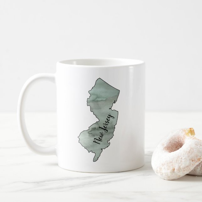 Statsillustration i new jersey kaffemugg (Med munk)