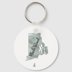 Statsillustration i rhode island nyckelring