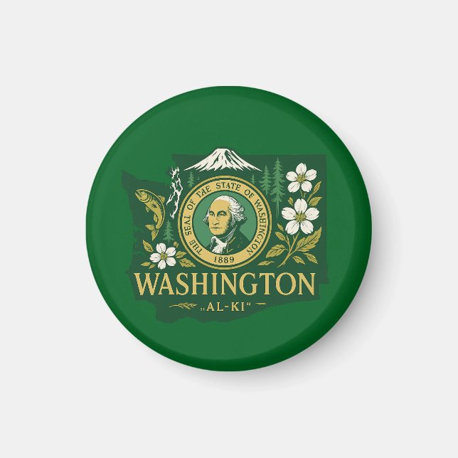 Statsken i Washington Magnet (Framsidan)
